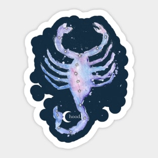 Scorpio Galaxy Watercolor Sticker